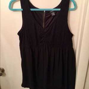 Torrid Black Lace Tank Top